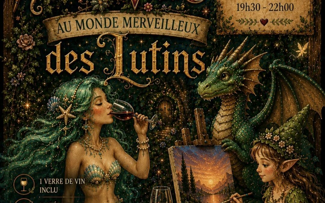 Nouvelle Soirée « Peinture et Vin » au Monde Merveilleux des Lutins !
